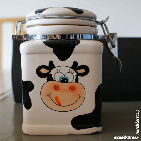 Pot hermétique vache en porcelaine 5 Cabestany (66)