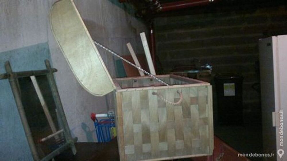 Malle en Bois Tress&eacute; Décoration