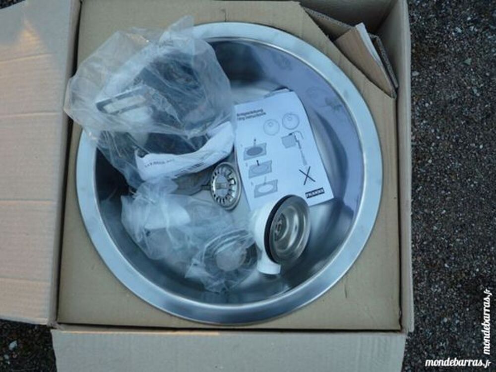 Evier/cuve inox ronde FRANKE/vidage/siphon/vidange Cuisine
