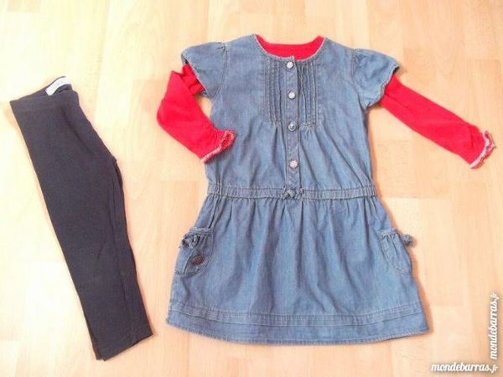 Robe jean et t-shirt ML LA COMPAGNIE DES PETITS 3A Vêtements enfants