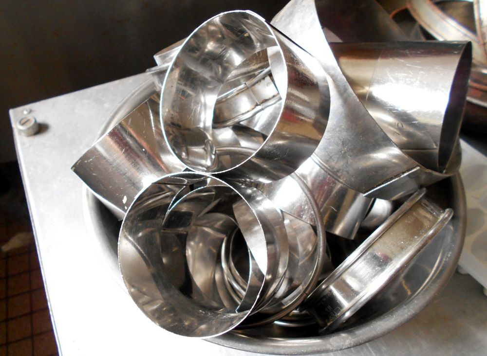 Grand et petit cercle inox &agrave; g&acirc;teau de cuisine pro Cuisine