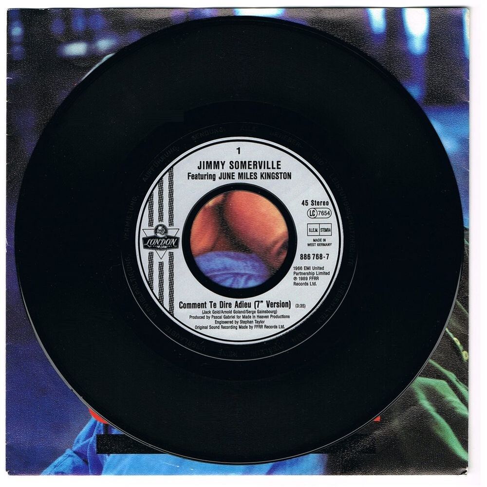JIMMY SOMERVILLE-45t- COMMENT TE DIRE ADIEU (Gainsbourg)1989 CD et vinyles