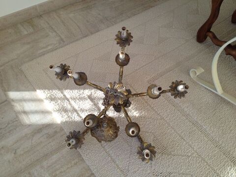 LUSTRE EN BRONZE ET APPLIQUES ASSORTIES 100 Mandelieu-la-Napoule (06)