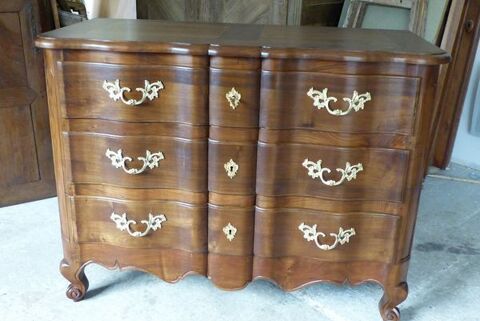 COMMODE Arbalte en NOYER MASSIF 1350 Broons (22)