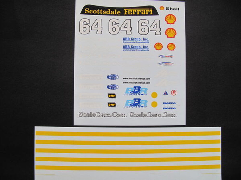 Ferrari 360 Modena challenge 2000 n&deg;64 decals 1/18 