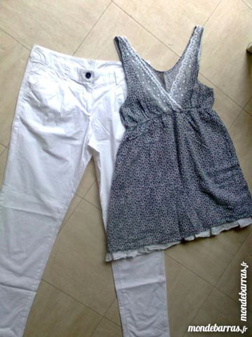 PANTALON blanc TUNIQUE - 38 - zoe Vêtements