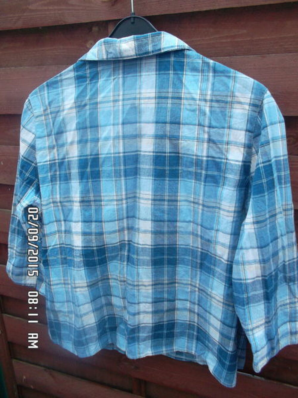CHEMISIER BLEU A CARREAUX T.46*2E*KIKI60230 Vêtements