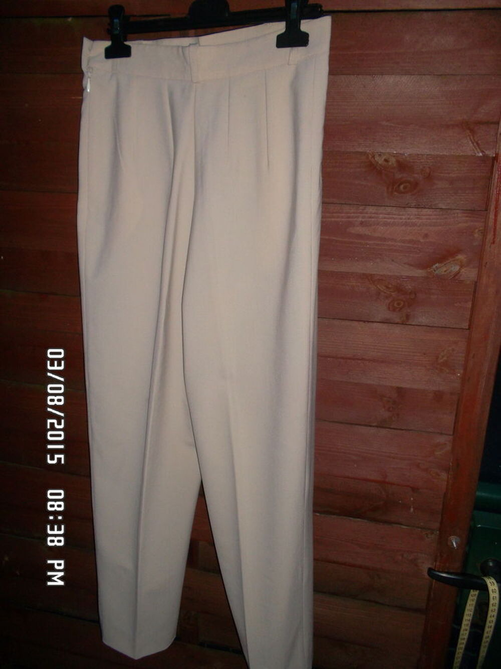 PANTALON DE VILLE BEIGE*JUSTE 2E*KIKI60230 Vêtements