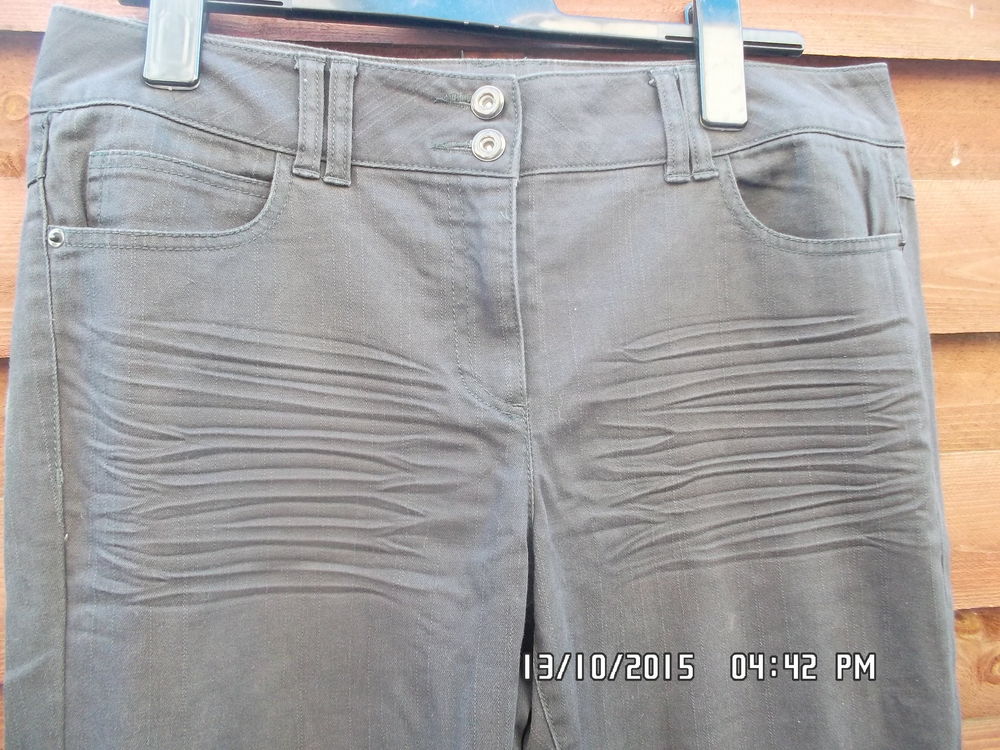 PANTALON GRIS CAMAIEU T.44*JUSTE 3E*KIKI60230 Vêtements