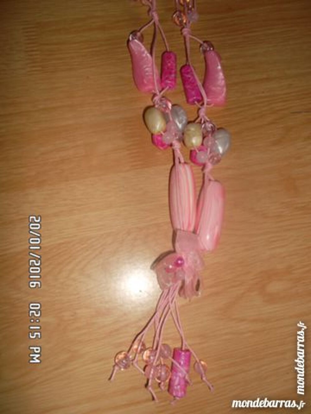 collier pierres roses*juste 3e*kiki60230 Bijoux et montres