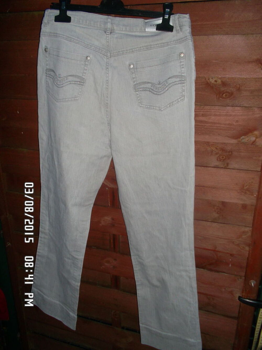 JEAN GRIS CLAIR*JUSTE 2E*KIKI60230 Vêtements