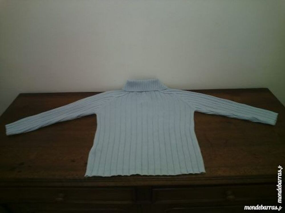 Pull en coton bleu clair OKA&Iuml;DI 8 ans - TBE Vêtements enfants