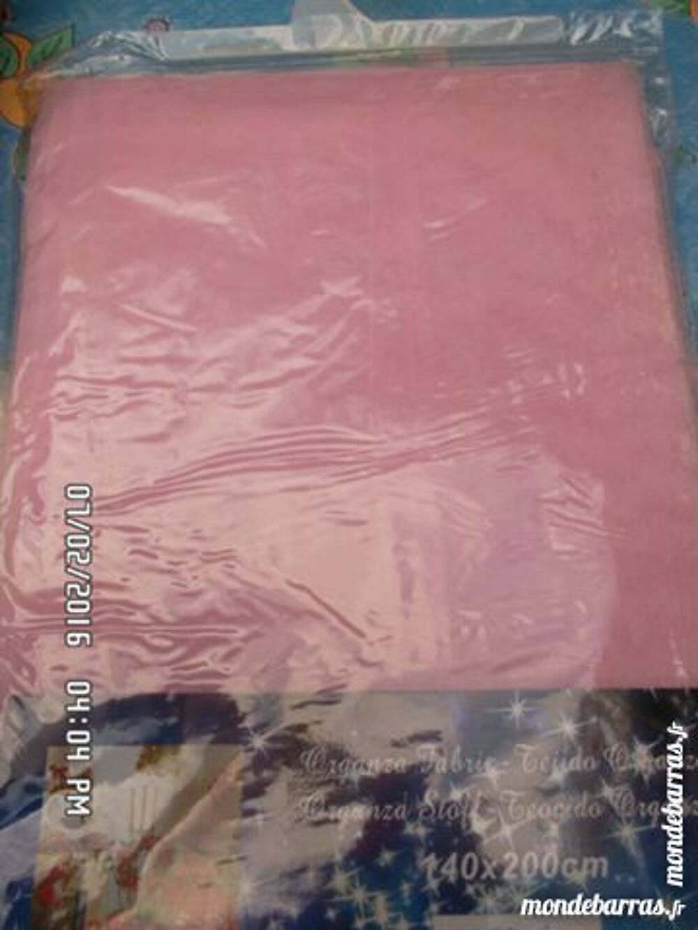 TISSU ORGANZA ROSE CLAIR Cuisine