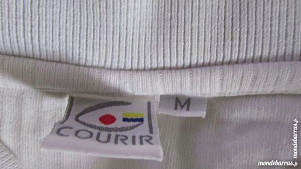 TEE SHIRT AVEC COL &laquo;COURIR&raquo; BEIGE Taille M Vêtements