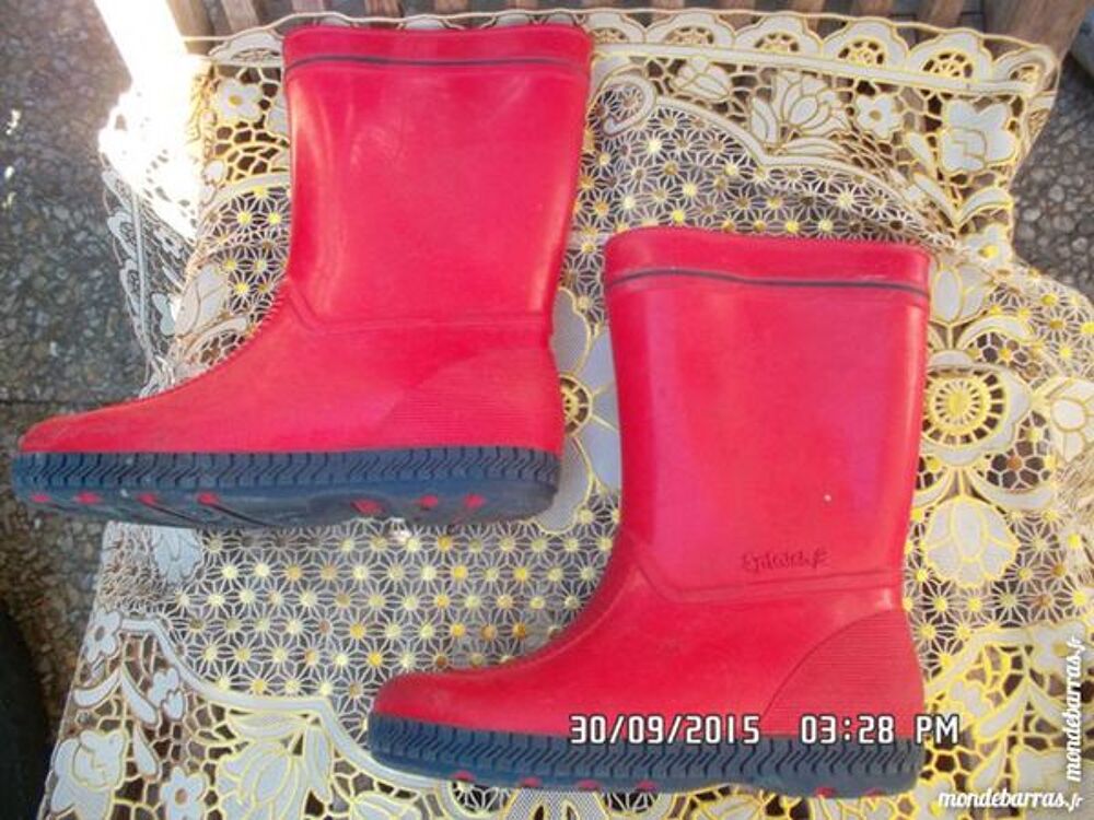 bottes en caoutchouc rouges Chaussures