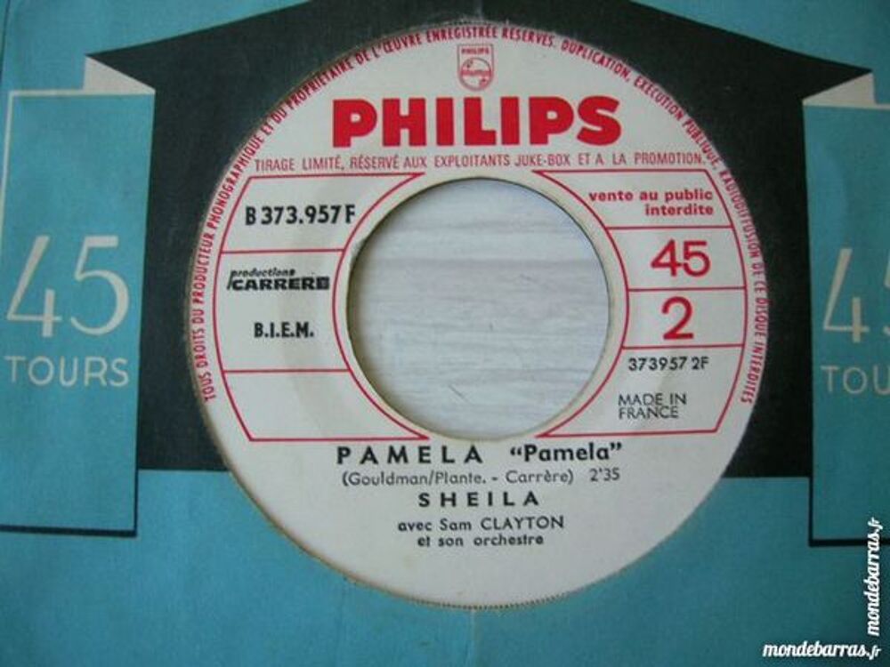 45 TOURS SHEILA Pamela - PROMO JUKEBOX CD et vinyles
