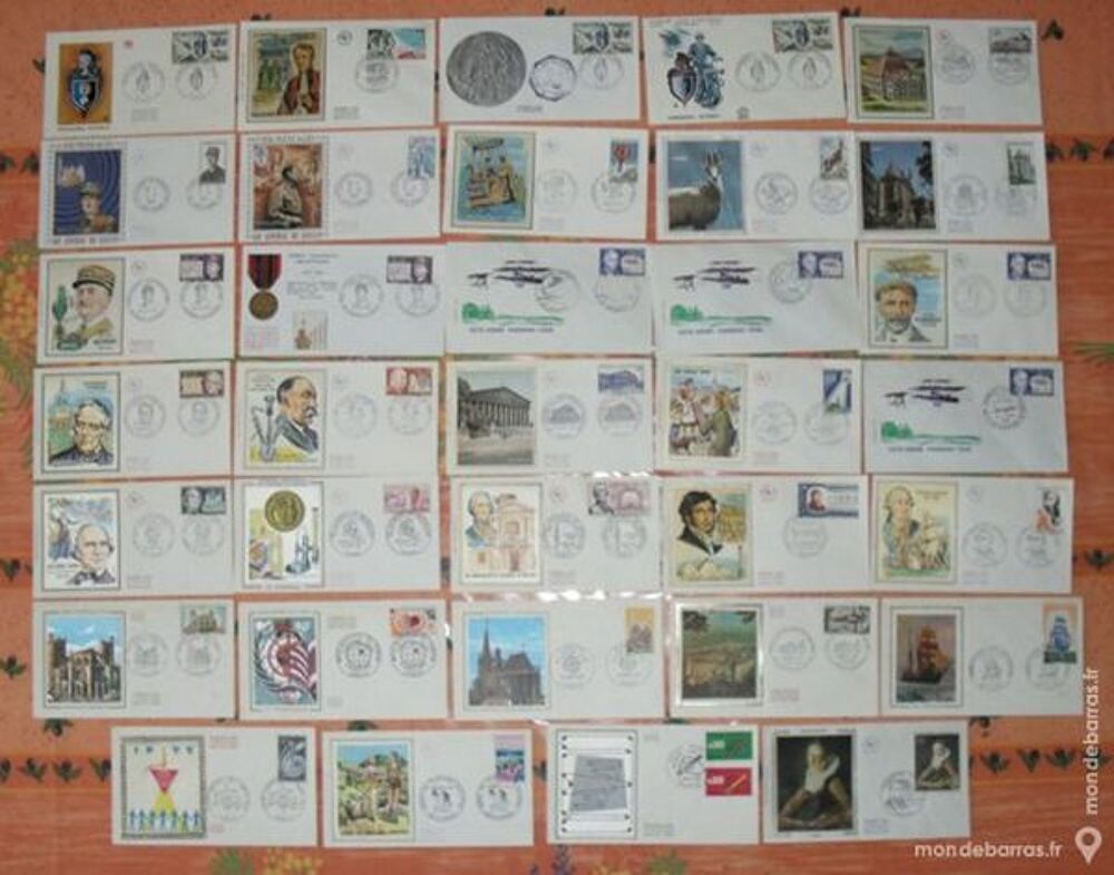 34 enveloppes 1er Jour 1970-1972 