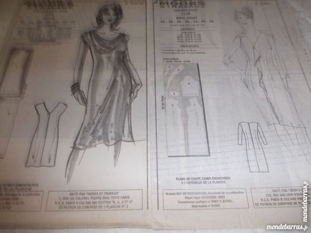 Patrons couture Modes et Travaux Livres et BD