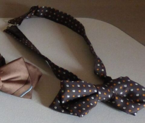 NOEUD PAPILLON ton marron- soie 13 Doussard (74)