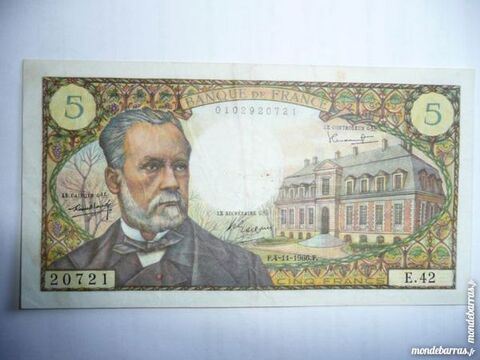 Jolie billet de 5 francs Pasteur F.4-11-1966 F 37 Bordeaux (33)