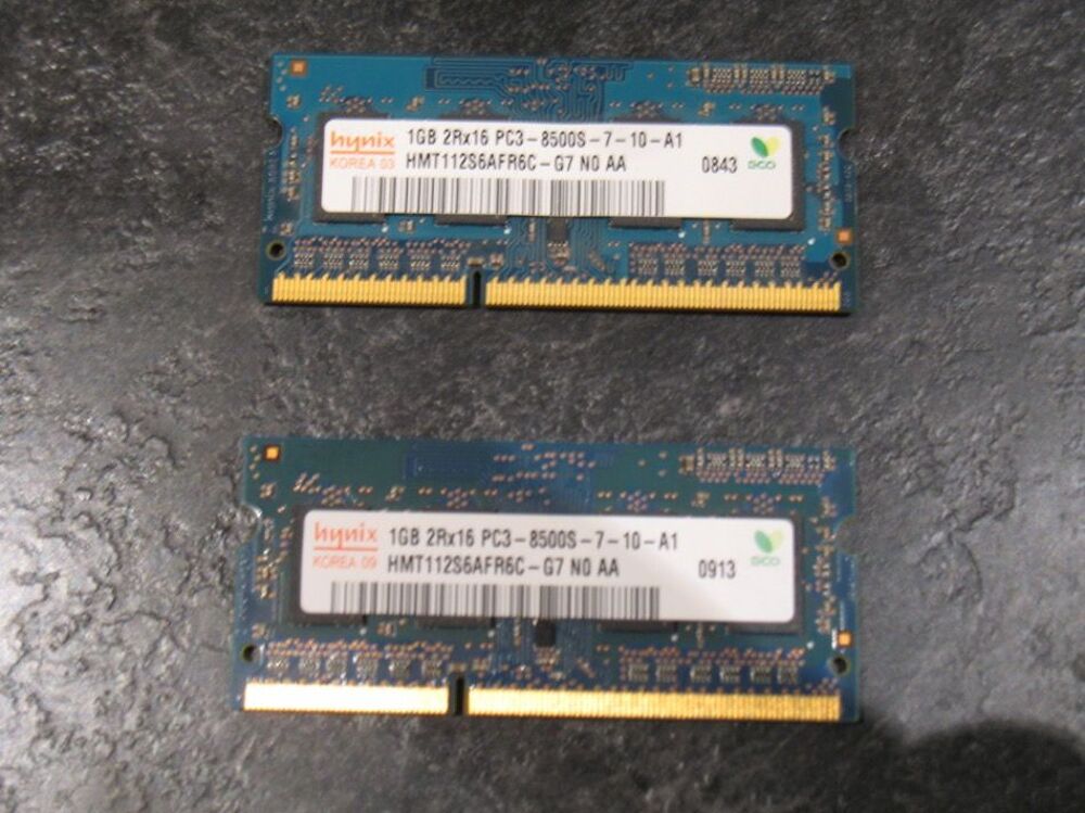 Barrettes m&eacute;moire SO-DIMM PC3-8500S 2GB Matériel informatique