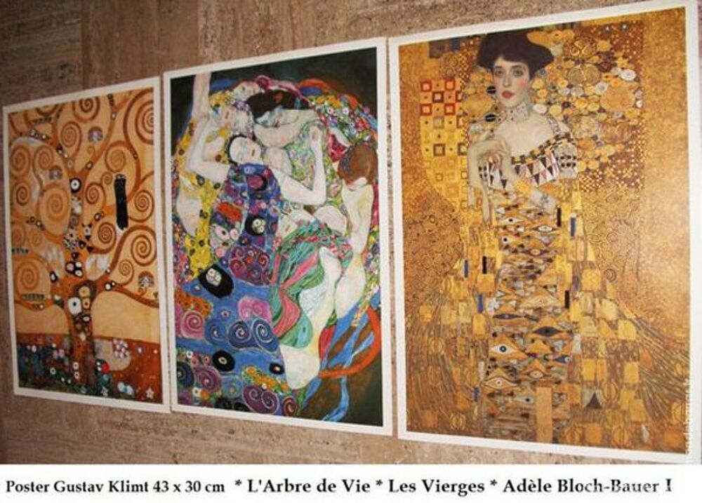3 R&eacute;pros &laquo; GUSTAV KLIMT &raquo; Décoration