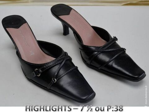 Chaussure FEMME en cuir noir ' HIGHLIGHTS ' P 38 30 Mons-en-Barul (59)