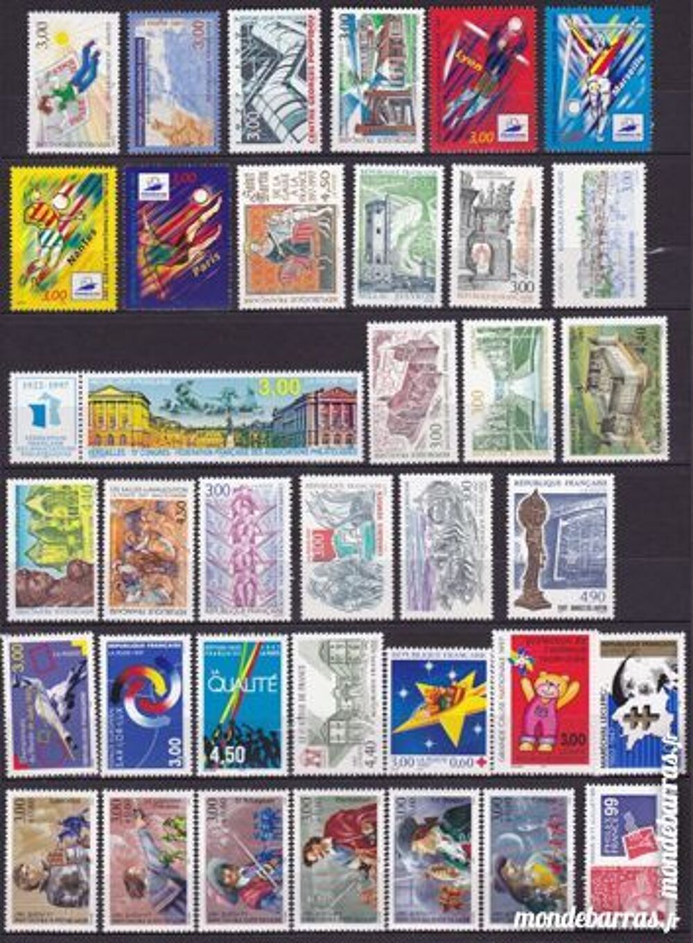 France 1997 timbres poste neufs avec 04 carnets 
