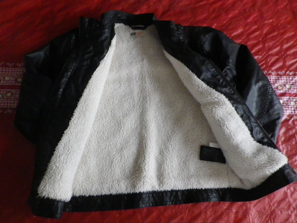 BLOUSON NOIR H&amp;M 7/8 ANS FILLE OU GARCON Vêtements enfants