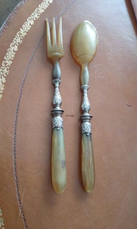 Couverts  salade corne et mtal 20 Charenton-le-Pont (94)