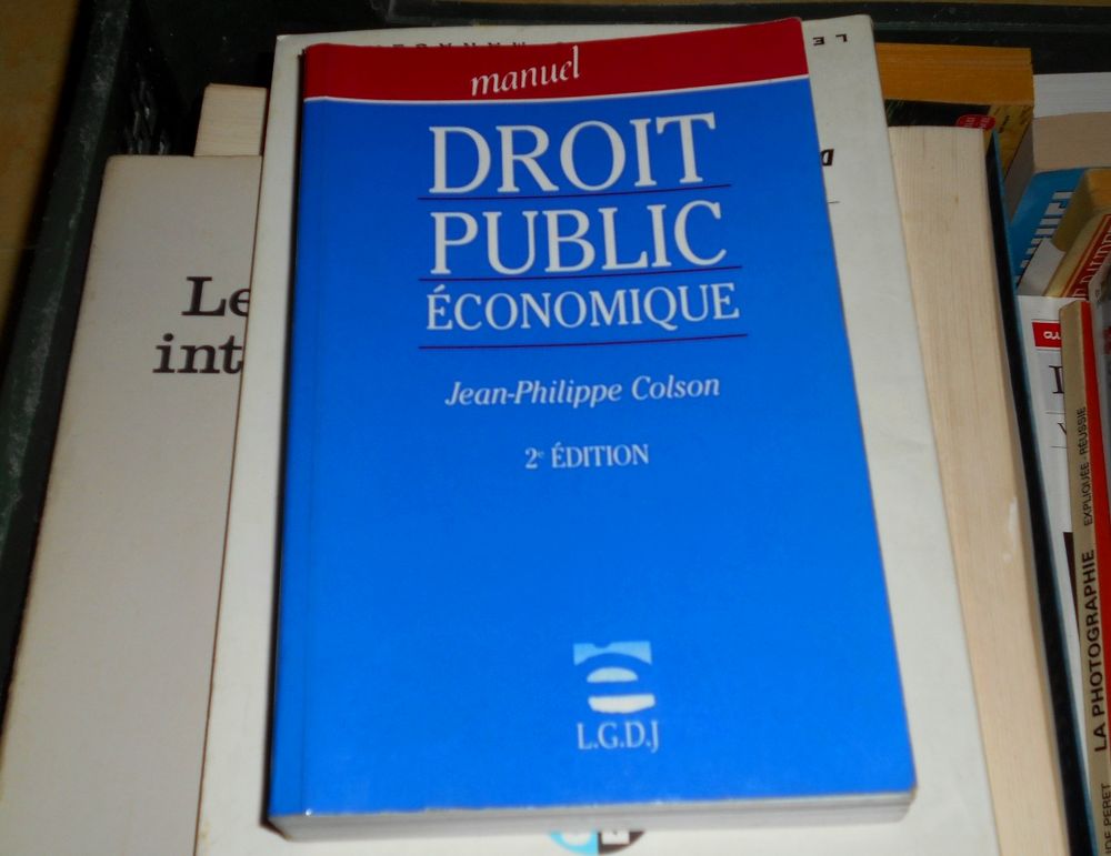 Manuel droit public &eacute;conomique Jean-Philippe Colson Livres et BD