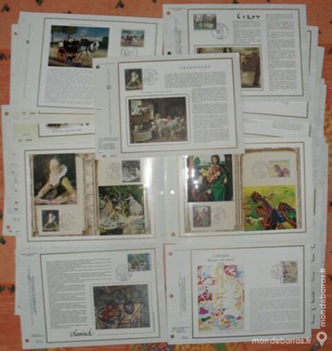 67 Feuillets Philatliques CEF sur les Tableaux 160 Montreuil (93)