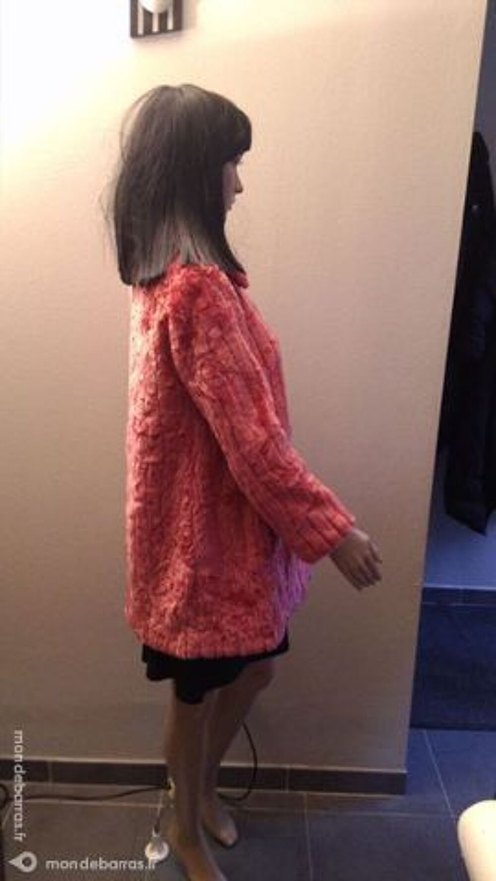 SUPERBE manteau de fourrure rose TOPSHOP T38 NEUF Vêtements
