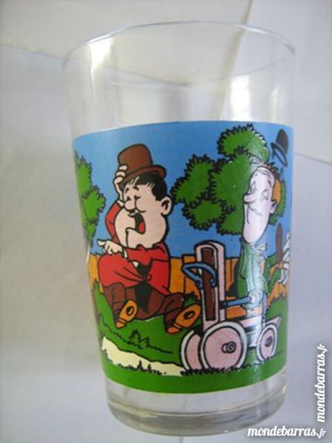 VERRE DECORE DESSIN ANIME LAUREL ET HARDY BD 3 Brest (29)