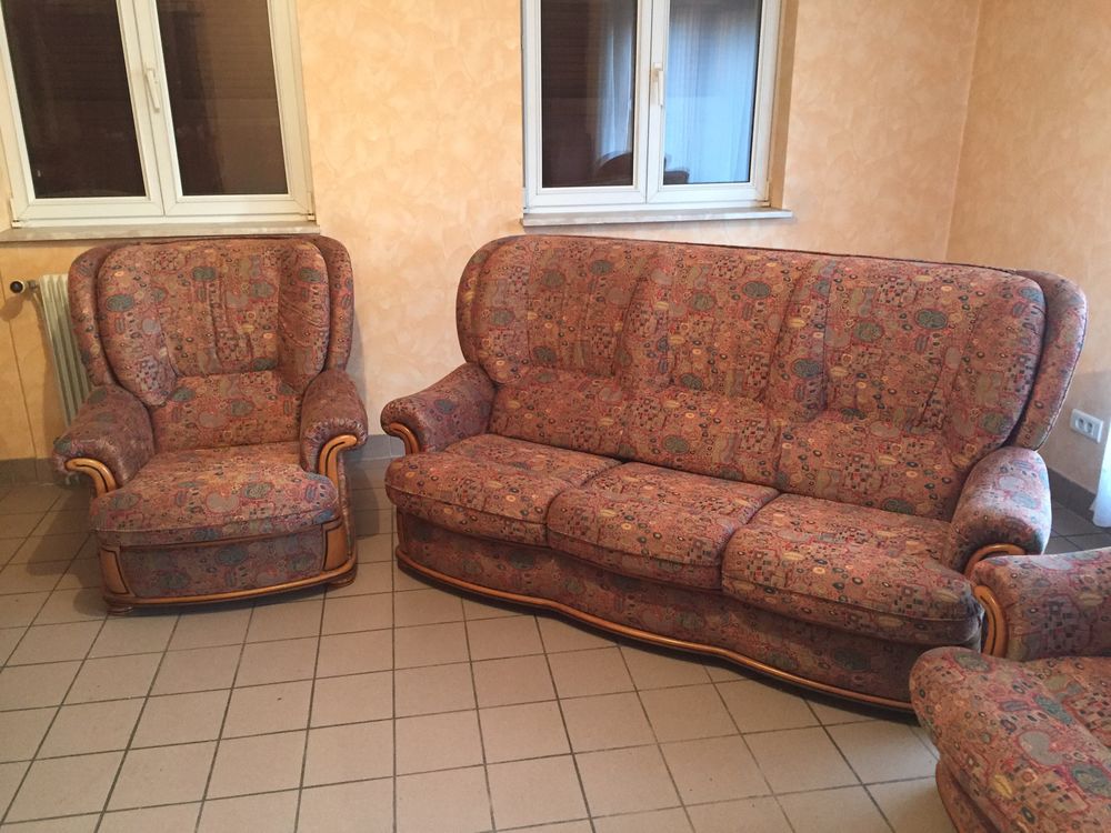 salon bois tissus Meubles