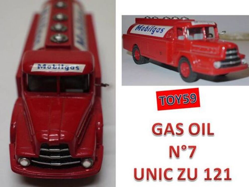 Tr&egrave;s rare GAZ OIL n&deg; 7 UNIC ZU 121 MOBILGAZ 1954 Jeux / jouets