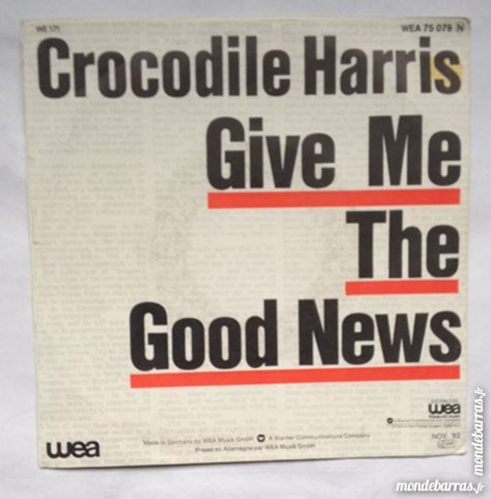 45 tours crocodile harris CD et vinyles