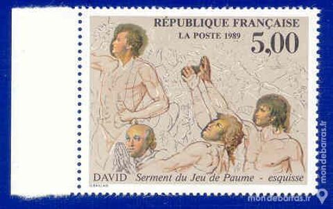 Timbre  neuf  DAVID JEU DE PAUME 1989 FRANCE 1 Jou�-l�s-Tours (37)
