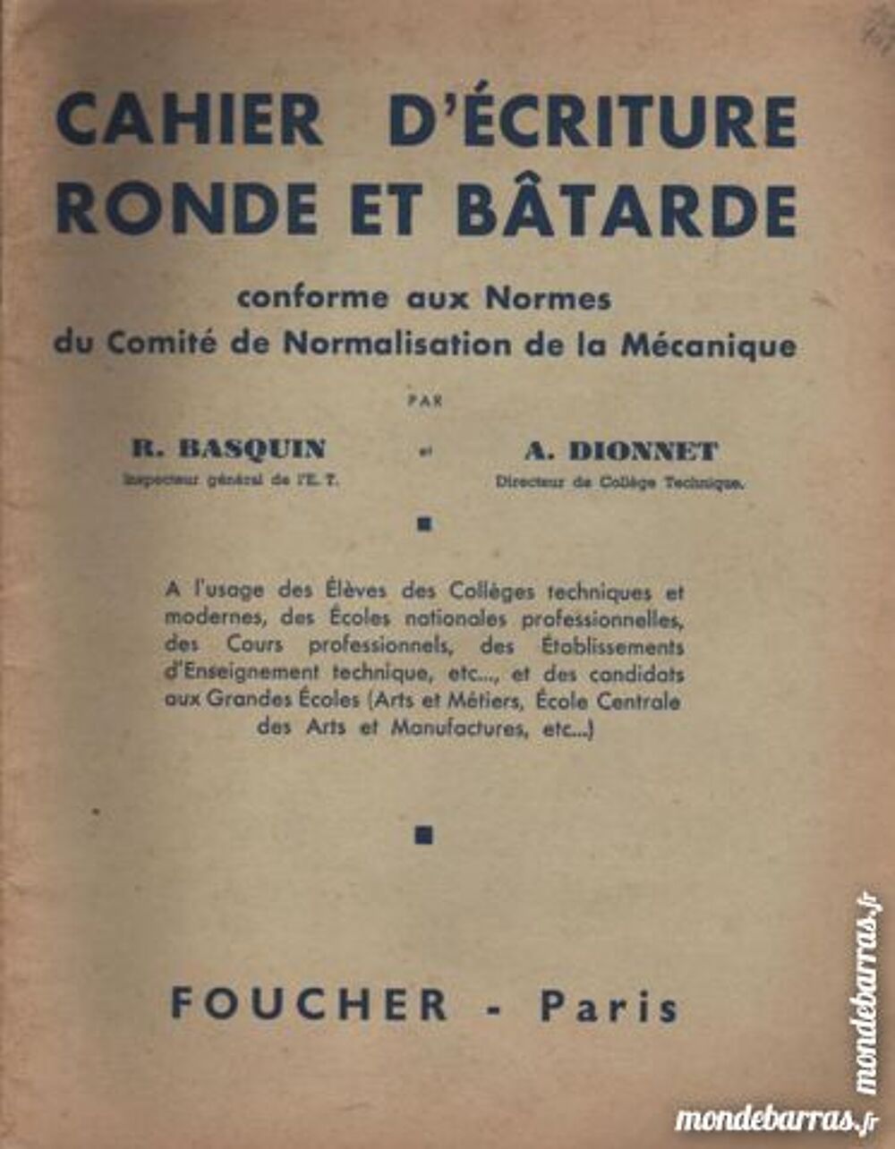 CAHIER D'&Eacute;CRITURE - calligraphie / prixportcompris Livres et BD