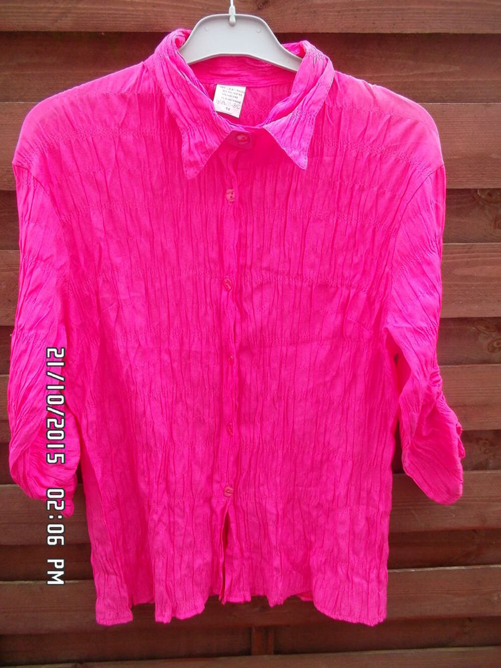 CHEMISIER ROSE*JUSTE 2E*KIKI60230 Vêtements