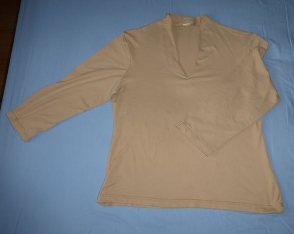 TEE SHIRT manches 3/4 BEIGE CLAIR -38/40 Vêtements