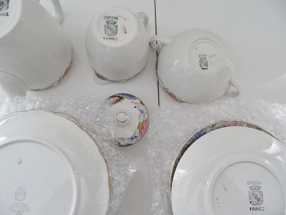 LOT FA&Iuml;ENCE OPAQUE DIGOIN SARREGUEMINES ASSIETTES POT tbe Décoration