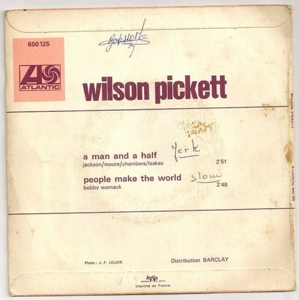 wilson pickett A MAN AND A HALF CD et vinyles