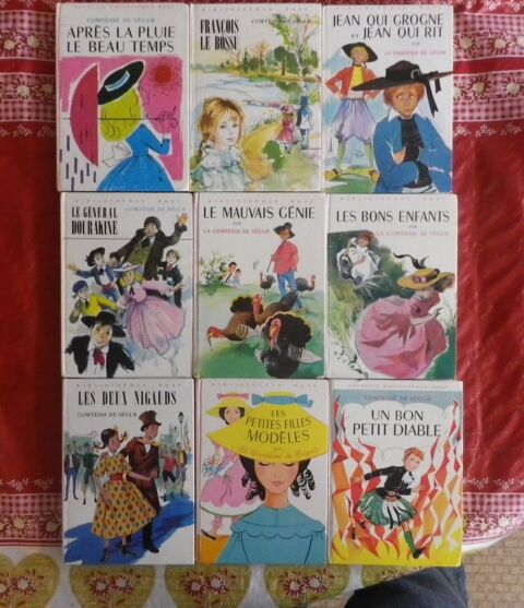LOT DE 9 COMTESSE DE SEGUR BIBLIO ROSE 15 Attainville (95)