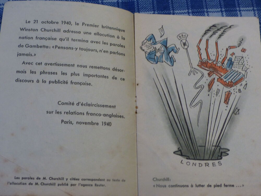 EXCEPTIONEL PETIT LIVRET (CHURCHILL) 