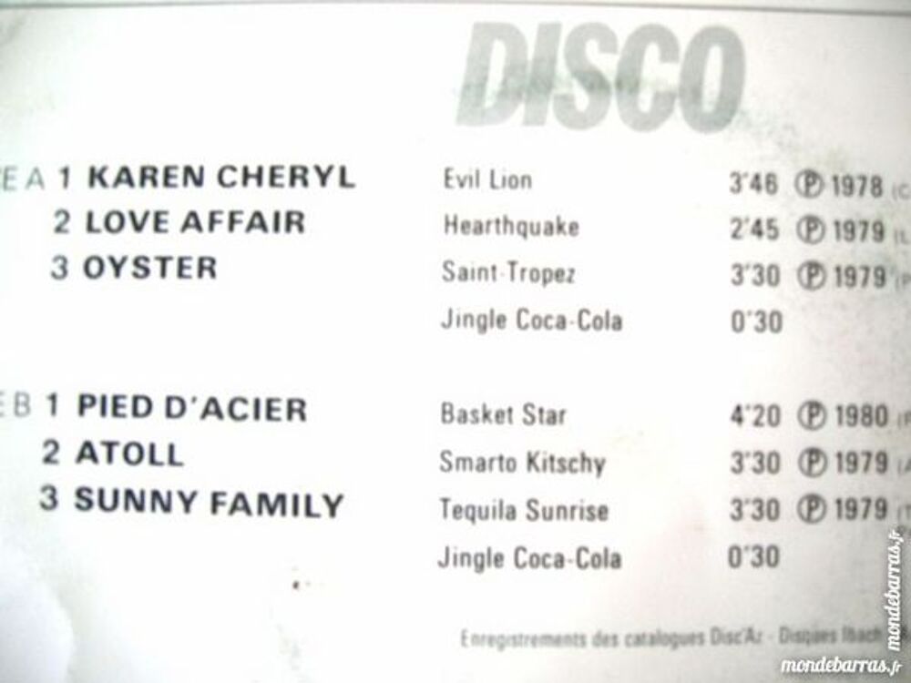 45 TOURS 6 Titres DISCO Atoll, K. Cheryl COCA COLA CD et vinyles