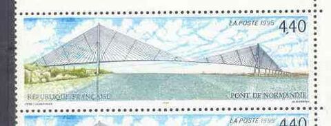 Timbre neuf  PONT DE NORMANDIE - FRANCE - 1995 1 Joué-lès-Tours (37)