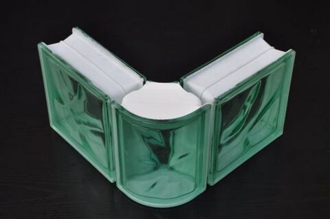 Briques de verre d'angle cintres  90 10 Saint-Pierre (97)
