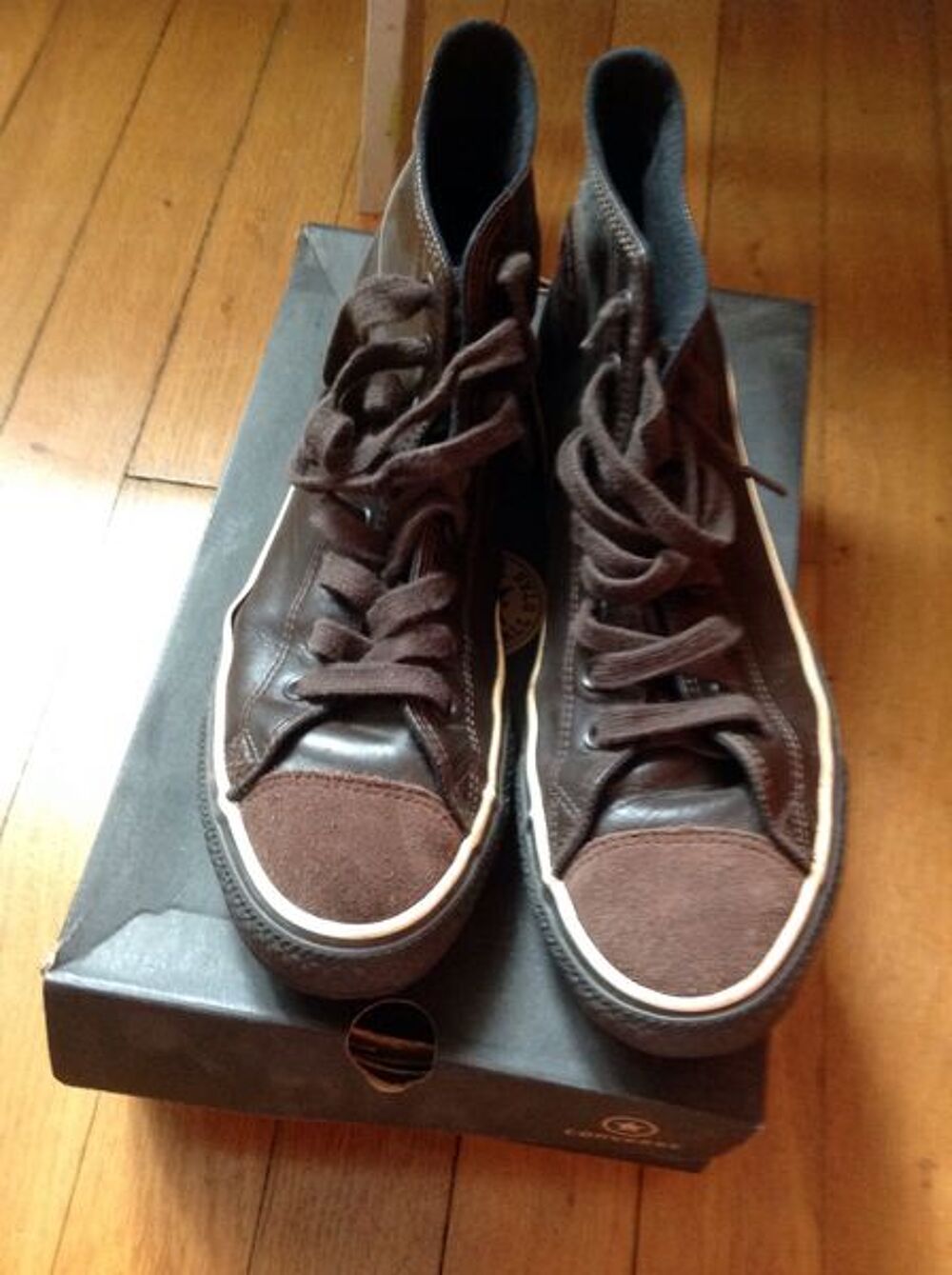 Converse homme cuir camel discount