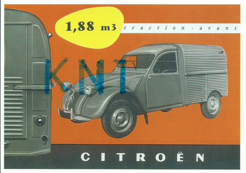 C P M , voiture Citro�n 2 cv fourgonnette de 1951 6 Tours (37)